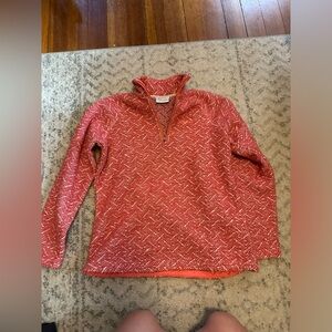 Craig Hopper Pink and white recycled material quarter zip